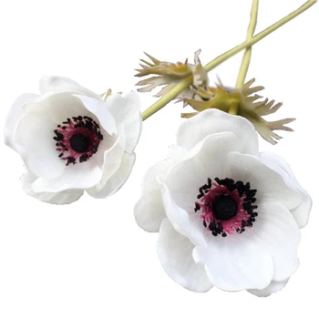 Pravi Dotik Umetno Anemone Rože Svilene Flores Artificiales za Poroko Holding Ponaredek Cvetje Doma na Vrtu Okrasni Venec 2