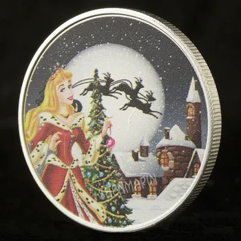 1 Oz 9999 Zlato, Srebro Božič Princesa Spominski Kovanec za 1 Dolar Elizabeta II Zbirateljskih Kovancev, Avstralija Božična Darila 3