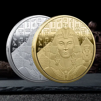 1Pc Kleopatra Egipčanskem Soncu Orel Bog Poslovno Darilo Doma Dekoracijo Darilo Antični grški Piramida Srečen Priložnostni Kovanec 3