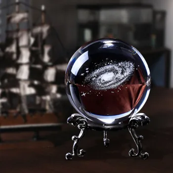 6 cm Kristalno Kroglo Namizni Foto Rekviziti Miniaturni Dekoracijo S Podstavkom Planetov Model Jasno Domov Darilo Vgravirana Solarni Sistem Plovilo, 3D 3