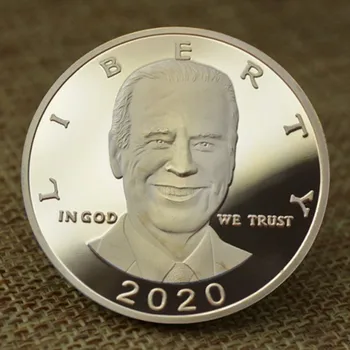 Joe Biden pozlačeni Izziv Kovanec 2020 predsedniških volitvah podporo za novega predsednika kovinski značko obrt Spominska Medalja 3