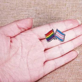 Mavrične Zastave Pin Značko, Svetlo Modra, Roza, Bela, Transseksualci in Ponos LGBT LGBTQ + Broška 3