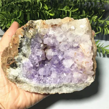 Naravni Kamen in Kristal Ametist Quartz Geode Druzy Darilo FengShui Vzorcu Doma Oprema za Dekoracijo 3