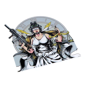 Pravosodje Oboroženih Boginja Taktično Nalepke Prenosni Kovček Tiskovine Vojaških Spopadov Scrapbooking DIY Dekoracijo 3