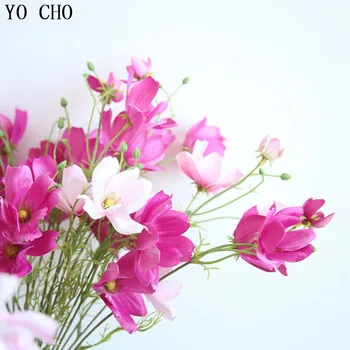 YO CHO 2 Šopek Umetne Rože Pravi Dotik Svile Cvet Coreopsis Galsang Cvet Za Domačo Pisarno Namizni Dekor Ponaredek Cvetje 3