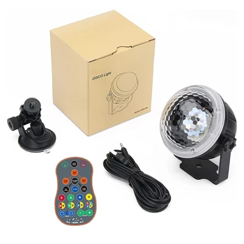 Disco Krogla, LED Stranka Lučka,RGBY Glasba-Nadzorovane,Vrtljiv Disco Lučka Z Daljinskim upravljalnikom Za Božič,Stranka,Otroci 4