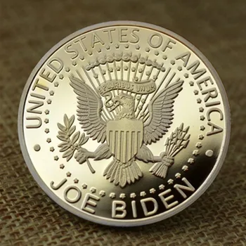 Joe Biden pozlačeni Izziv Kovanec 2020 predsedniških volitvah podporo za novega predsednika kovinski značko obrt Spominska Medalja 4