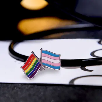 Mavrične Zastave Pin Značko, Svetlo Modra, Roza, Bela, Transseksualci in Ponos LGBT LGBTQ + Broška 4