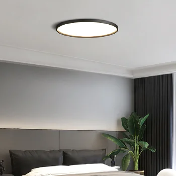 Minimalno spalnica lučka LED zaščita oči stropne svetilke Enostavno moderna dnevna soba Ultra tanek krog študija spalnica stropna svetilka 4