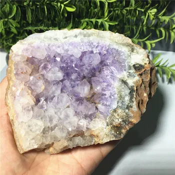 Naravni Kamen in Kristal Ametist Quartz Geode Druzy Darilo FengShui Vzorcu Doma Oprema za Dekoracijo 4