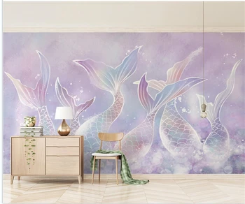 Ozadje po meri 3d photo zidana sodobne ustvarjalne ročno sestavljen pisane ribe Nordijska kavč v ozadju stene papirjev doma dekor 4