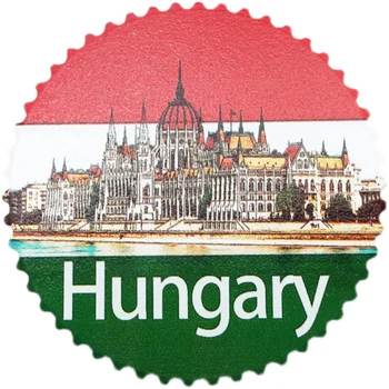 QIQIPP madžarski ustvarjalne zastavo točko turizem spominski dekorativni obrti porcelana magnetni hladilnik zbirka darila 4
