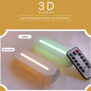 3D Barvni LED Nočna Lučka Spalnica Namizno Dekoracijo Sezamovo Olje, Namizna Svetilka, Soba Dekor Razsvetljavo Praznično Obleko Gor Dobave 5