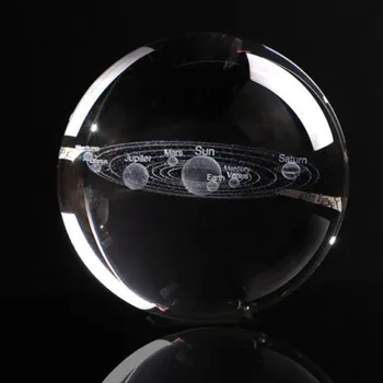6 cm Kristalno Kroglo Namizni Foto Rekviziti Miniaturni Dekoracijo S Podstavkom Planetov Model Jasno Domov Darilo Vgravirana Solarni Sistem Plovilo, 3D 5