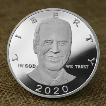 Joe Biden pozlačeni Izziv Kovanec 2020 predsedniških volitvah podporo za novega predsednika kovinski značko obrt Spominska Medalja 5