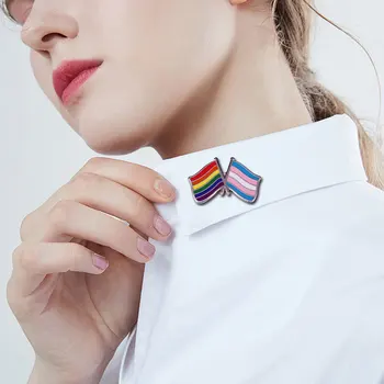 Mavrične Zastave Pin Značko, Svetlo Modra, Roza, Bela, Transseksualci in Ponos LGBT LGBTQ + Broška 5